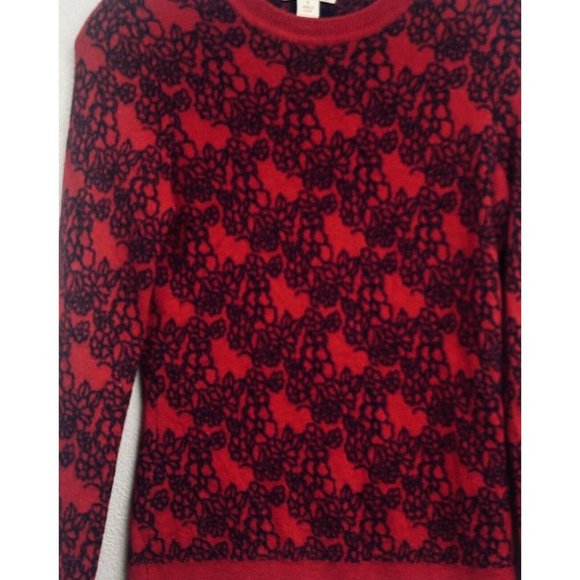 Brooks Brothers Sweater Womens S Red 100% Extra Fine Merino Wool Red Fleece - Picture 3 of 7